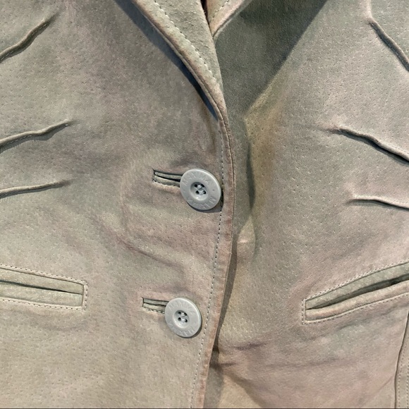 Wilsons Leather Maxima Sage Green Suede Jacket y2k vintage spring pastel - Picture 4 of 13